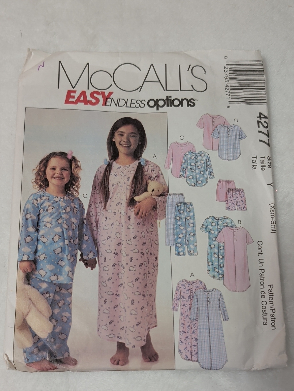 McCall's 4277 Sleepwear Pajama Pattern